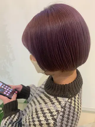 ショート カラー 透けるbrown カラー🎗♡yukaのヘアスタイル