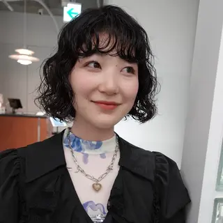 ショート パーマ ヘアアレンジ 🌐サトウ リョウ🌐のヘアスタイル