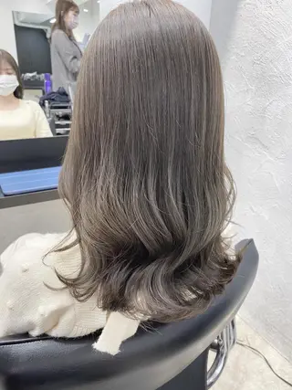 セミロング カラー 前髪顔周りカット 沼田　拓斗のヘアスタイル