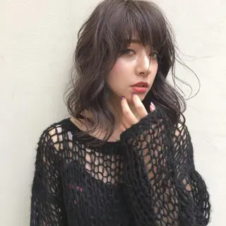 ミディアム カラー レイヤーカット BLend 渋谷のヘアスタイル