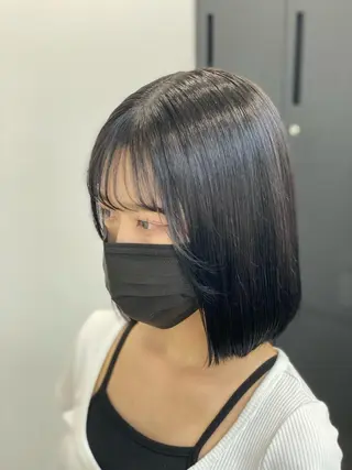 ショート sunc所属・梅田l大人韓国ヘア レイヤー×艶カラーのヘアスタイル