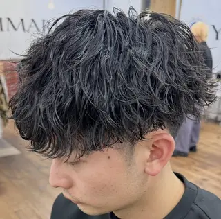 ショート カラー パーマ メンズ メンズ特化✂️ 小枝 優生のヘアスタイル