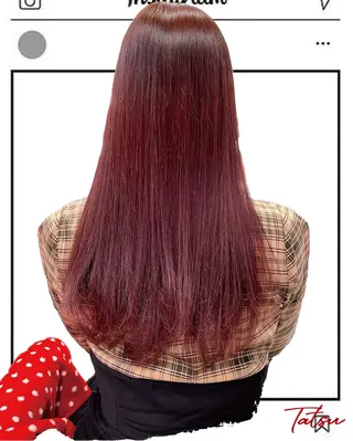 セミロング Tatsu/newi 大分 ハイトーンのヘアスタイル