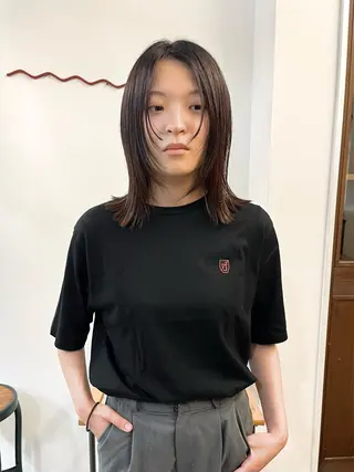 ミディアム 小山夕稀/ニュアンス パーマ/新城のヘアスタイル