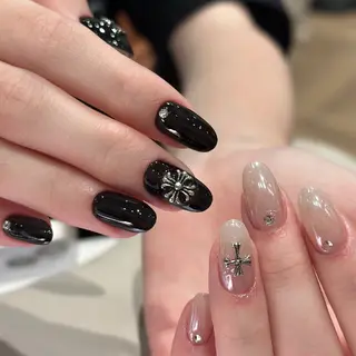 ネイル ネイリストゆか💅 長さだし、深爪矯正のネイルデザイン