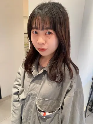 ミディアム カラー パーマ riria/ボブ /ブラウンカラー🎀のヘアスタイル