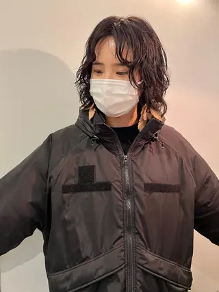 ミディアム パーマ ミディアムパーマ /癖毛パーマのヘアスタイル