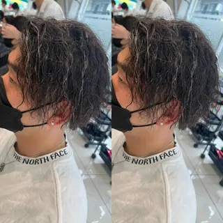 ショート パーマ ヘアアレンジ メンズ マツエク・マツパ 盛れる韓国ヘア♡ 🌻鈴木花🌈のヘアスタイル