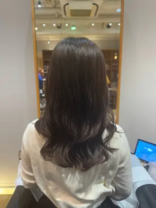 セミロング コテ巻き風/ボブ パーマ🌼杉田 萌恵のヘアスタイル