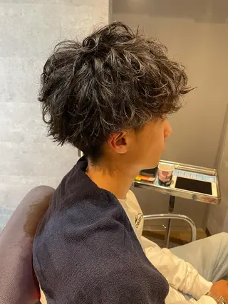 ショート パーマ モデル募集 神田のヘアスタイル