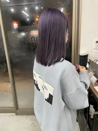 ミディアム カラー パーマ ヘアアレンジ アイブロウ ネイル マツエク・マツパ カラー特化サロン大阪 ルービック江坂/新城のヘアスタイル