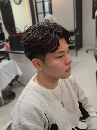 メンズ パーマ ショート Lapis 名古屋駅前店所属・LEN名古屋/パーマ 海外ヘア/メンズ特化のヘアスタイル