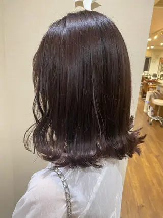 ミディアム カラー ベージュ/アレンジ /横浜/杉本千夏のヘアスタイル