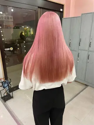 ロング カラー ヘアアレンジ ミルクティー/ピンク カラー/ みう🎀のヘアスタイル