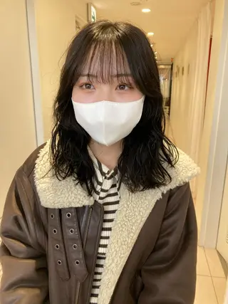 セミロング パーマ nono/パーマ /顔まわりカット🐈のヘアスタイル