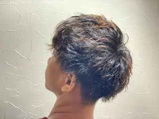 ショート パーマ メンズ 浅見 天翔のヘアスタイル