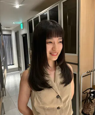 セミロング カラー ヘアアレンジ 艶髪/レイヤーカット 🐣misakiのヘアスタイル