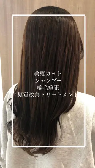 ロング パーマ 艶質改善/縮毛矯正 ササキナツミのヘアスタイル