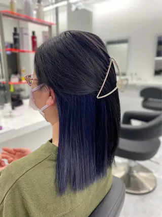 セミロング カラー ヘアアレンジ ダブルカラー特化💖 韓国ヘア💖りくのヘアスタイル