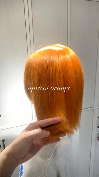 ミディアム カラー 縮毛矯正とレイヤー カット/杉村凜汰郎のヘアスタイル