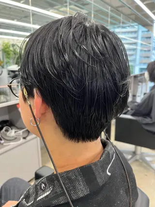 ショート メンズ ダブルカラー/ ケアブリーチ/クニトのヘアスタイル