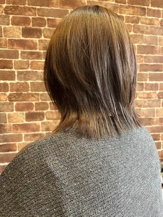 ミディアム カラー パーマ ヘアアレンジ メンズ キッズ ネイル マツエク・マツパ アイブロウ times salon名駅所属・久木原 ゆりのヘアスタイル