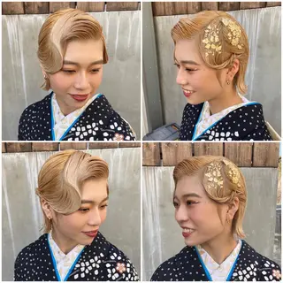 ショート カラー ヘアアレンジ BRUNTJET所属・MAEDA MADOKAのヘアスタイル