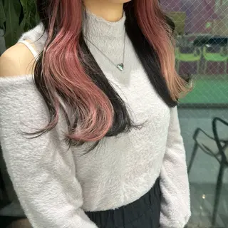 セミロング カラー 韓国スタイル🇰🇷 トレンドレイヤー🪡のヘアスタイル