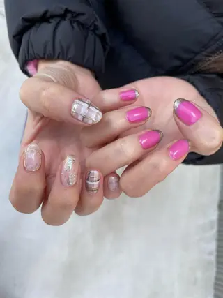 ロング カラー ヘアアレンジ キッズ ネイル マツエク・マツパ アイブロウ 福田 加奈のネイルデザイン