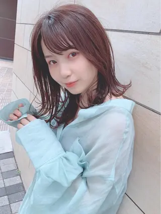 ミディアム カラー ヘアアレンジ 【公式】amble luxe池袋東口🩷のヘアスタイル