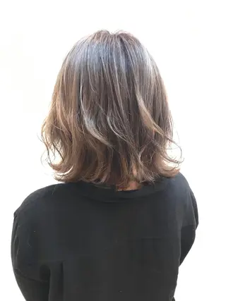 ミディアム カラー 湯浅 了一のヘアスタイル