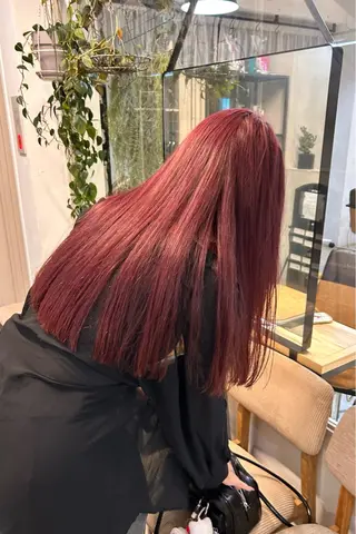 セミロング カラー じゅわっと暖色カラー 🍊Moemiのヘアスタイル