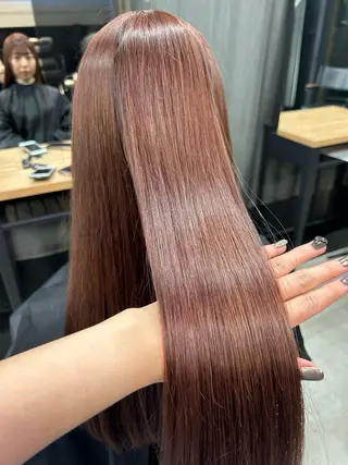 ロング 女性らしいモテヘア 韓国ヘアhikariのヘアスタイル