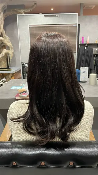 ロング カラー 白髪ケア  BAUM まやのヘアスタイル