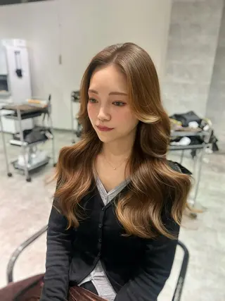 ロング _WHITE難波店[アンダーバーホワイト]所属・顔周りカット/大人 可愛い/中村嘉秀のヘアスタイル