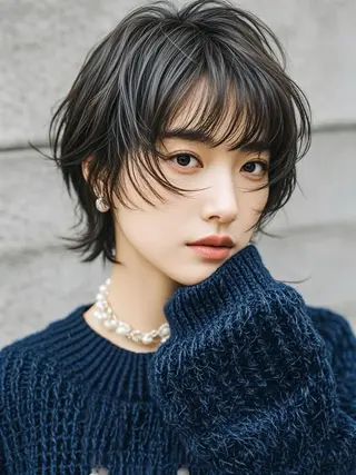 ショート ウルフカット 811 大阪梅田 ウルフのヘアスタイル