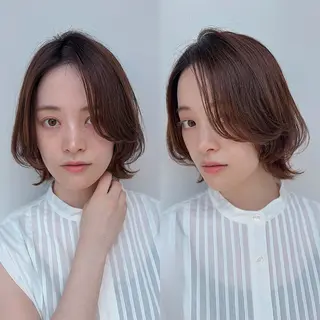 パーマ ボブ/ミディアム 親しみやすさ/さくらのヘアスタイル