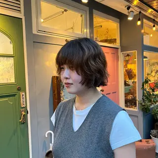 ショート パーマ 抜け感ショート パーマ/緒方椋のヘアスタイル