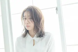 セミロング カラー パーマ シールエクステ⭐️ オオミタクヤのヘアスタイル