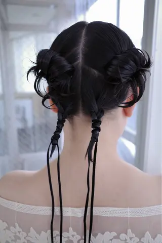 ロング ヘアアレンジ tukka soin KOBE所属・NAGI ヘアメイクのヘアスタイル