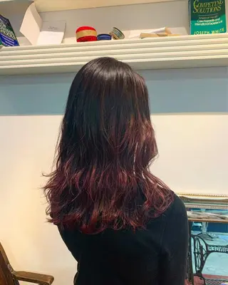 セミロング カラー ハイトーン/レイヤー 💜Akaneのヘアスタイル