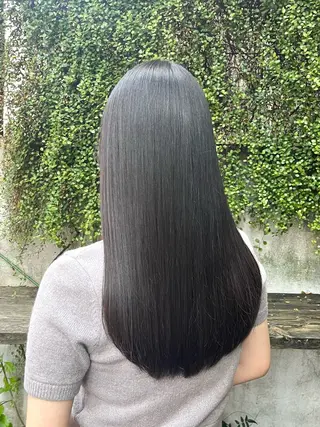 ロング カラー うる艶カラー× ハイトーン/miuのヘアスタイル