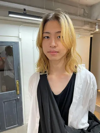 セミロング メンズ 斎藤祐樹 /レイヤー/パーマのヘアスタイル