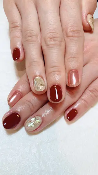 ショート カラー ネイル マツエク・マツパ 💎ビューティサロン 湘南　RIRAN💎のネイルデザイン