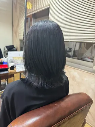 ミディアム カラー 髪質改善＆韓国風 RINAのヘアスタイル