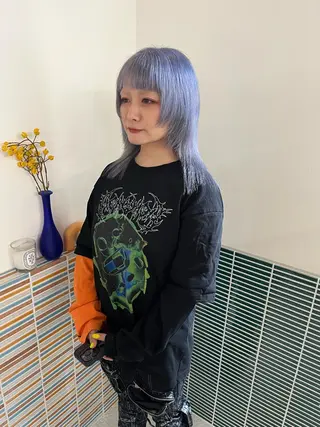 セミロング カラー 🩷ハイトーン透明感 レイヤー🩷ユリカのヘアスタイル