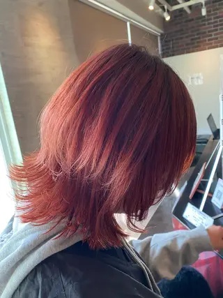 ミディアム カラー シムラ カイゲンのヘアスタイル