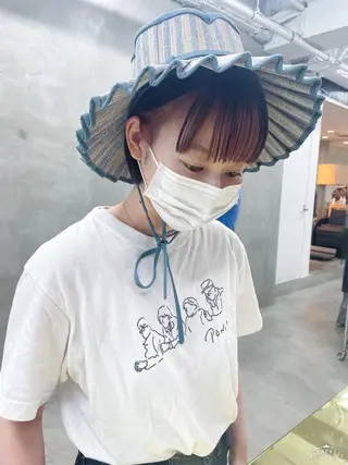 ショート nuu所属・💜ショート💜 ウルフ、ボブ二色亜美のヘアスタイル