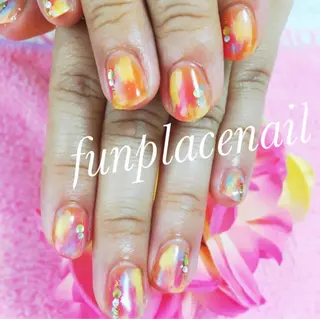 ショート ミディアム セミロング ロング カラー パーマ ヘアアレンジ メンズ キッズ ネイル まつエク nail salon＆school felice所属・フェリーチェ瑞江店 新山のネイルデザイン