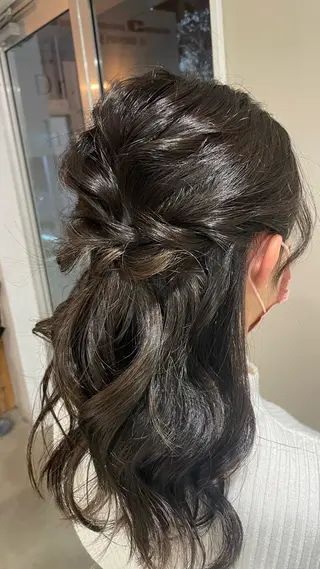 セミロング カラー ヘアアレンジ hair terrace M所属・郡山/透明感カラー /馬場アンドレアのヘアスタイル